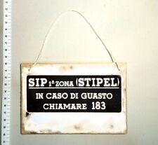 TARGA recente riproduzione stipel sip 183 telefono guasto cabina telecom