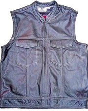 Gilet mimetico moto fodera figli dell'anarchia biker zip USA gilet pelle         