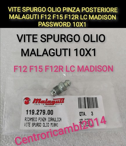 Vite spurgo olio pinza - spurgo,