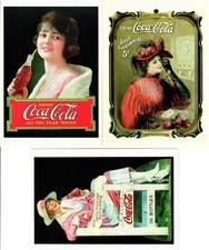 COCA-COLA 3 CARTOLINE RIPRODUZIONE RICORDI - 2018