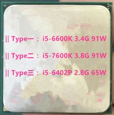 CPU Intel i5-6600K i5-7600K