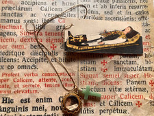 RARA RELIQUIA San Cirillo Martire: con croce in pietra dura e carta sacra del Martire