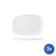 3x Piatti Ovali In Melamina