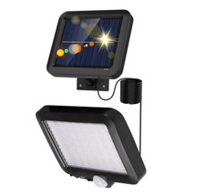 LAMPADE SOLARI DA ESTERNI 30W PANNELLO SOLARE RICARICA SENSORE DI MOVIMENTO FARO