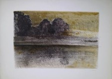 Lithography lithographie Litografia GIUSEPPE AJMONE Paesaggio 70X50 11/100