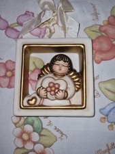 Thun Formella Quadretto Angelo Con Cuore E Fiore Rosa Con Scatola