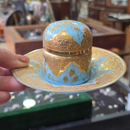 Moser turquoise opaline gilt - moser,