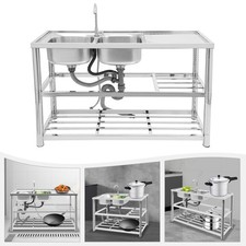 Lavello freestanding acciaio inox commerciale ristorante lavelli cucina lavandino set