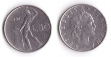 1954 Italia Lire 50 Vulcano