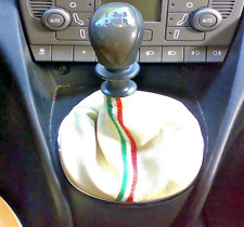 cuffia cambio in vera pelle beige e tricolore adatta a Lancia Ypsilon 843