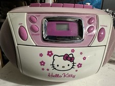 Hello Kitty AM/FM Radio CD Player Boombox KT2028A Good Conditio And Working