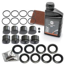 2x Pinza Freno Riparazione + Pistone Frontale 44 MM per Mercedes-Benz Classe Sl