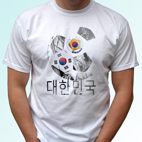 Shirt bianca bandiera corea - bianca,