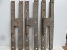 3 VECCHI ANTICHI CARDINI CERNIERE IN FERRO PER ANTE PESANTI E PORTONI 