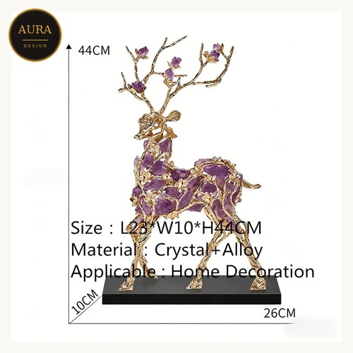 Cervo oro cristallo viola - cervo, con