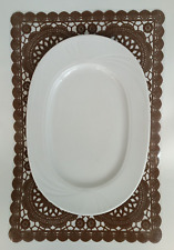 2x Vassoi Da Portata 34,5x23,5cm Porcellana Apulum Lavabile in Lavastoviglie