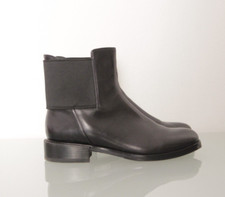 Stivaletti con tacco basso Clarks in vera pelle nera numero 38