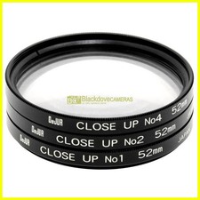 52mm. kit aggiuntivi macro DeJur +1 +2 +4 diottrie. M52 Close-up adapters set.