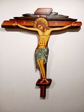 Icona crocefisso dipinta a mano. Cm 100 x 87 Foglia oro 18Kt