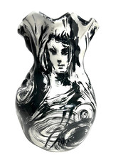 VASO DECORATO Ceramiche ALBISOLA  Arte Design Mid Century  GIACOMO RAIMONDI