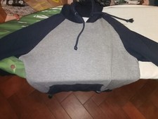 Felpa con Cappuccio, Grigia e Blu