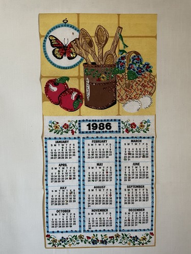 Calendario vintage 1986 kit - vintage,