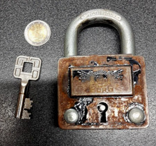 LUCCHETTO ANTICO DI GRANDI DIMENSIONI IN OTTIME CONDIZIONI FUNZIONANTE