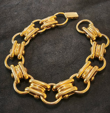 bracciale vintage fiorentino anni 60  dorato firmato Cascio Bijoux vtg bracelet