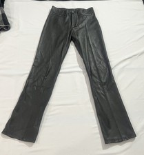 Pantalone donna in pelle nero