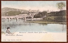 CARTOLINA D' EPOCA-MONCALIERI (TO) "PANORAMA E CASTELLO REALE" NUOVA