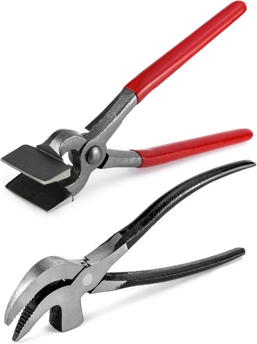 Pinza pressa pelle piatta