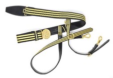 Naval Sword Belt Royal Navy Ceremonial Dress Sword Belt with 2 Slings