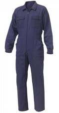 Tuta da lavoro multitasche blu cotone officina meccanico