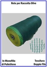 Rete per Raccolta Olive Telo Teli con Apertura in Monofilio Polietilene 33gr/mq