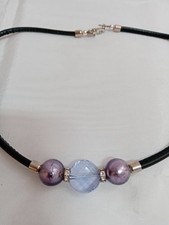 Collana in vetro di Murano blu