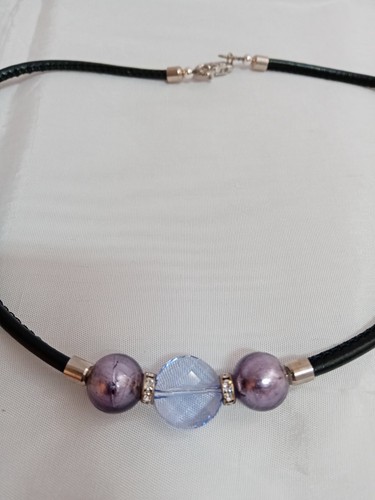 Collana vetro murano blu - di,