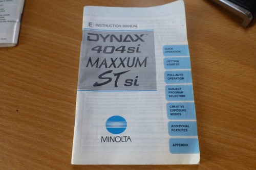 Minolta dynax 404si manuale - dynax,
