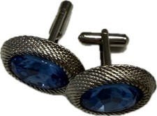 Gemelli vintage blu zaffiro