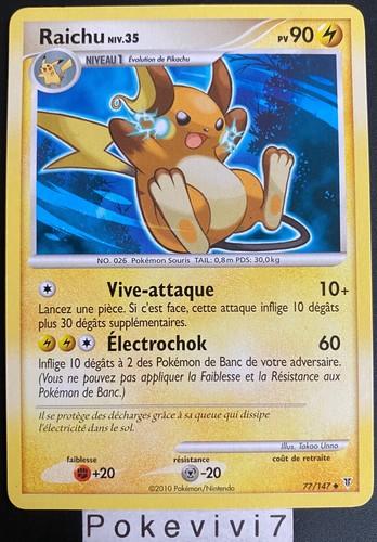 Carte pokemon raichu 147 - carte,