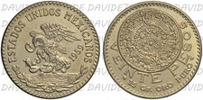 MESSICO - 20 PESOS 1959 15 gr. ORO PURO  NO ORO - COPIA