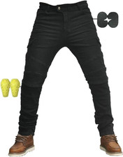 Uomo Moto Biker Jeans