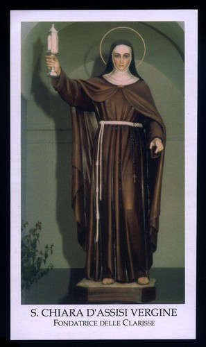 Santino holy card chiara - santino-holy, card"s.chiara
