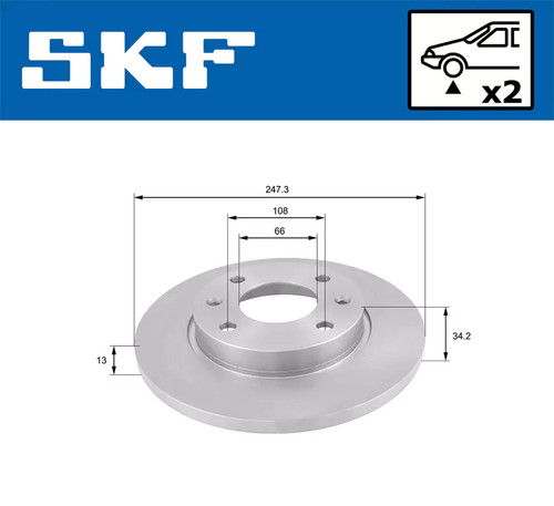 Set freni disco skf vkbd - set, a