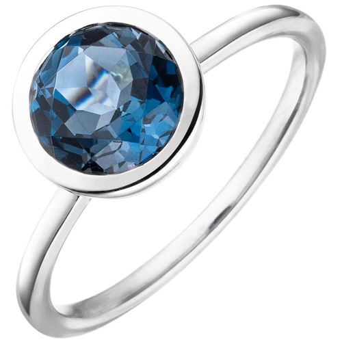 Anello oro bianco 585 - in, con