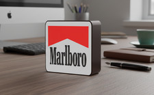 Lampada Insegna Luminosa USB Lightbox Marlboro Sigarette  LOGO 3D Targa LED usb