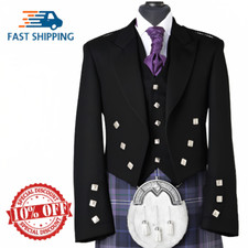 Giacca kilt uomo scozzese nero
