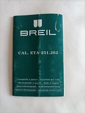 BREIL Libretto di istruzioni orologio Cronografo Quarzo ETA 251.262 ITA FR DE EN