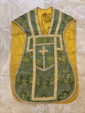 Pianeta In Tessuto Lavorato Verde Da Restaurare