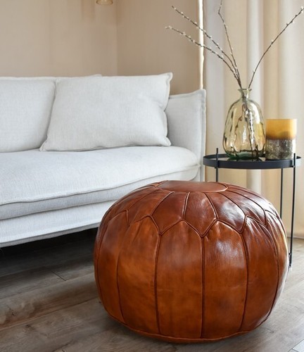 Pouf marocchino pelle - pouf, alta