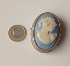 ANTICA SCATOLA SCATOLINA METALLO CAMEO COLLEZIONE PORTA PILLOLE VINTAGE 